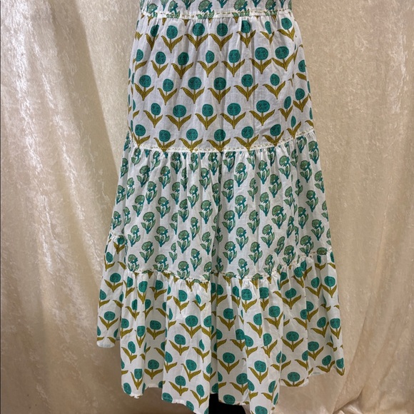 Chelsea & Theodore Split-Neck Tiered Midi Dress sz2X - Picture 7 of 14